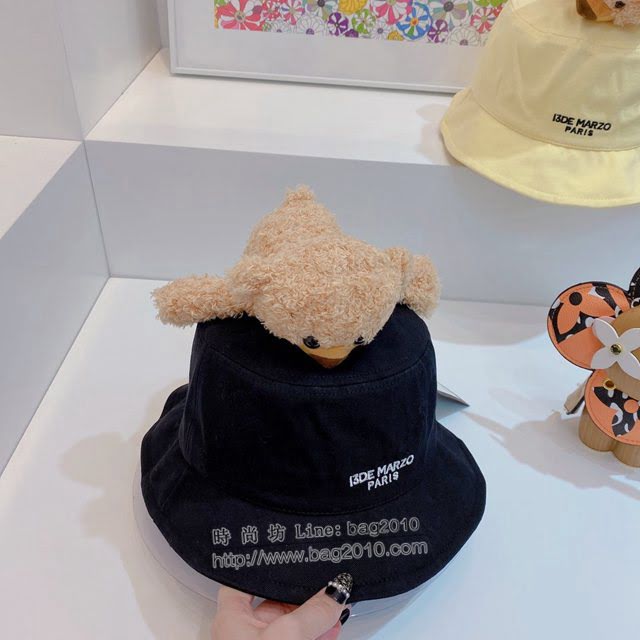13DeMarz男女同款百搭簡約小熊漁夫帽  mm1303